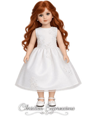 First Communion Doll Dress Matches Dress SP733
