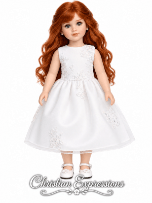 First Communion Doll Dress Matches Dress SP733