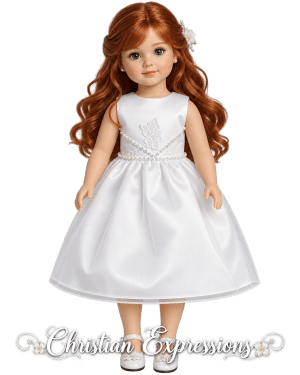 First Communion Doll Dress Matches Dress SP737