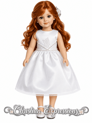 First Communion Doll Dress Matches Dress SP737
