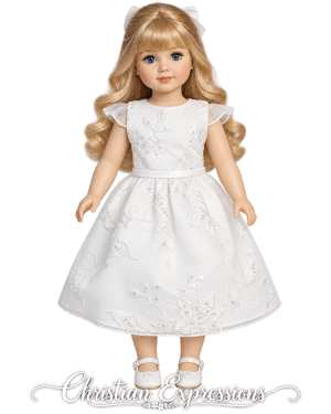 First Communion Doll Dress Matches Dress SP739