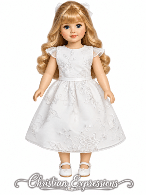 First Communion Doll Dress Matches Dress SP739