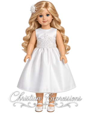 First Communion Doll Dress Matches Dress SP740