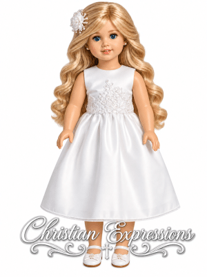 First Communion Doll Dress Matches Dress SP740