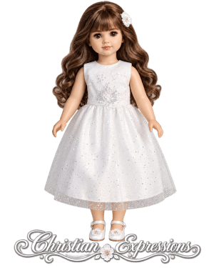 First Communion Doll Dress Matches Dress SP741