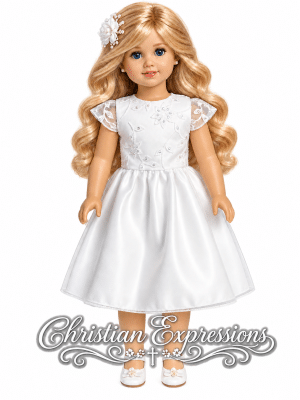 First Communion Doll Dress Matches Dress SP743
