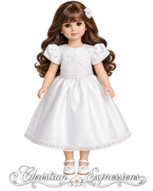 First Communion Doll Dress Matches Dress SP744