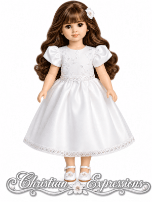 First Communion Doll Dress Matches Dress SP744