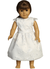 American Girl First Communion Doll Dress Matches Dress SP739