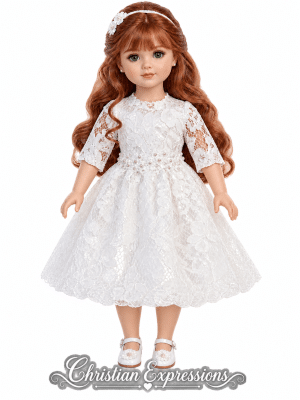 First Communion Doll Dress Matches Dress SP156