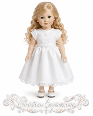 First Communion Doll Dress Matches Dress SP221