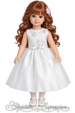 First Communion Doll Dress Matches Dress SP745