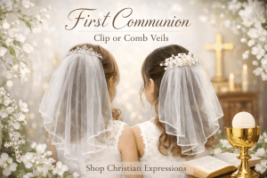 First Communion Clip Comb Veils
