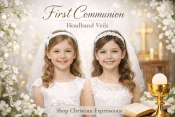 First Communion Headband Veils