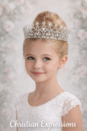 Iridescent Glow First Communion Crown Tiara