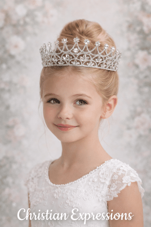Iridescent Glow First Communion Crown Tiara