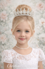 First Communion Crown with Large Crystals