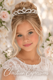 Rhinestone First Communion Tiara (Gold or Silver)