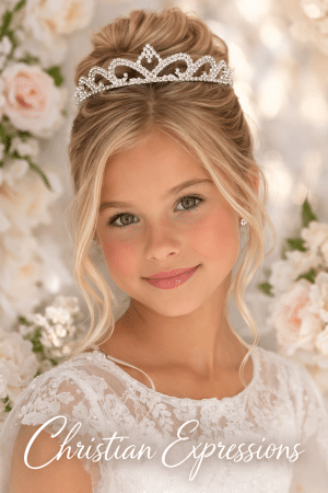 Rhinestone First Communion Tiara (Gold or Silver)