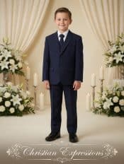Boys  Navy Blue First Communion Suit