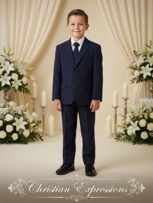Boys  Navy Blue First Communion Suit