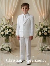 Boys  White First Communion Suit