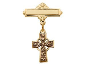 Gold on Sterling Celtic Baby Pin Boxed