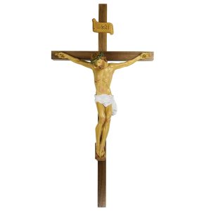 12 in. Walnut Stain Crucifix Boxed