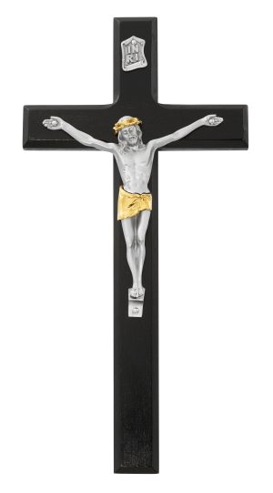 10 in. Black Crucifix Boxed