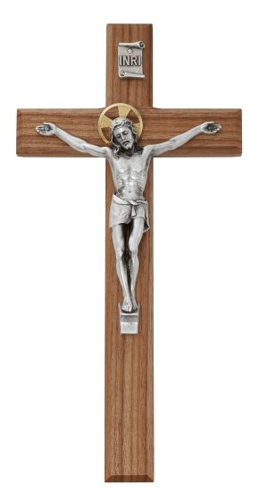 12 in. Walnut Crucifix Boxed