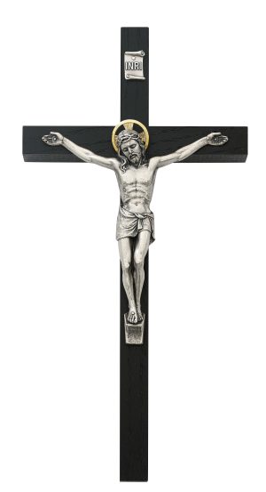 8 in. Black Crucifix Boxed