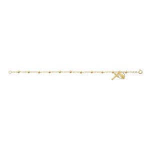 14K GOLD OVER STERLING MIRACULOUS BRACELET