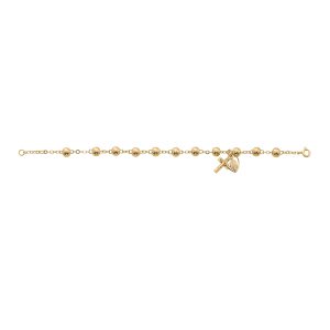 14K GOLD OVER STERLING MIRACULOUS BRACELET