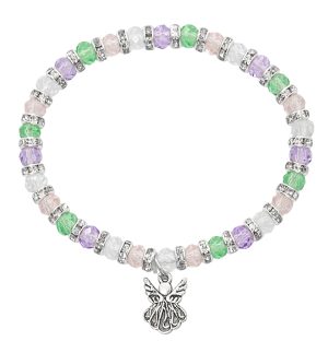 MULTI CRYST BABY STRETCH BRACELET AND HANG BAG