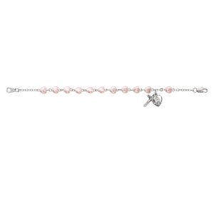 6.5 in Pink Hearts Bracelet Boxed