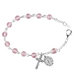 Pink Rosary Bracelet boxed