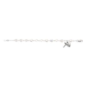 6.5in Aurora Heart Rosary Bracelet Boxed