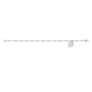 RHODIUM PLATED FIGARO HOLY SPIRIT BRACELET