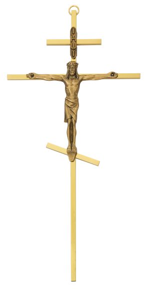 10 in Brass Greek Crucifix Boxed
