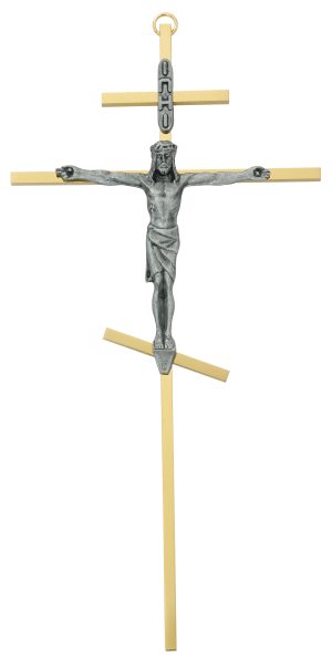 10 in Brass Greek Crucifix Boxed