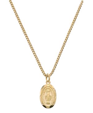 Gold on Sterling Miraculous Baby Pendant Boxed