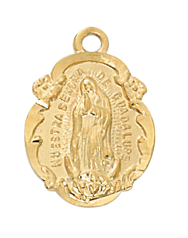 Gold over Sterling Guadalupe Pendant