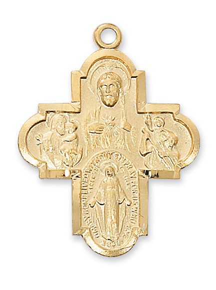 Gold over Sterling 4-way Pendant 1 Gold over Sterling 4-way Pendant