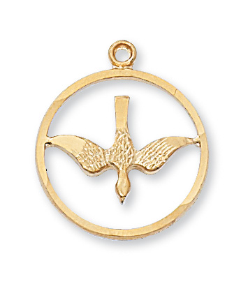 Gold over Sterling Holy Spirit Pendant 1 Gold over Sterling Holy Spirit Pendant