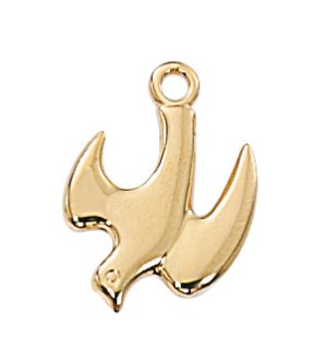 Gold over Sterling Holy Spirit Pendant