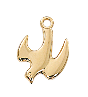 Gold over Sterling Holy Spirit Pendant 1 Gold over Sterling Holy Spirit Pendant