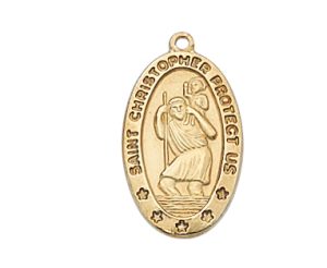 Gold over Sterling St. Christopher Pendant