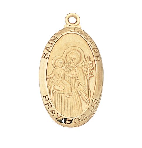 Gold over Sterling St. Joseph Pendant 1 Gold over Sterling St. Joseph Pendant