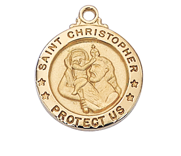 Gold over Sterling St. Christopher Pendant 1 Gold over Sterling St. Christopher Pendant