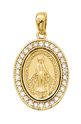 Gold over Sterling Silver Miraculous medal